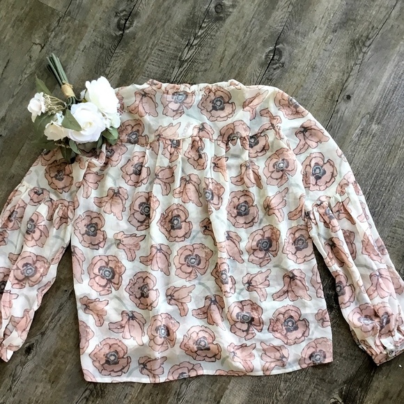 NWT Lucky Brand Pink Floral Blouse - Picture 2 of 4